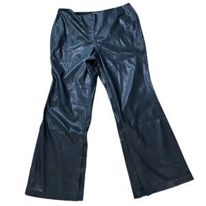 Tanya Taylor Adler Pant Black Straight-Leg with Side Slits at Hem Sz 16 NWT